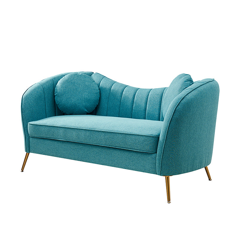 Emilio Contemporary Tufted Back Loveseat - Elegant & Comfortable Small Sofa for Living Room, Bedroom or Office - Perfect for Relaxing & Entertaining Guests