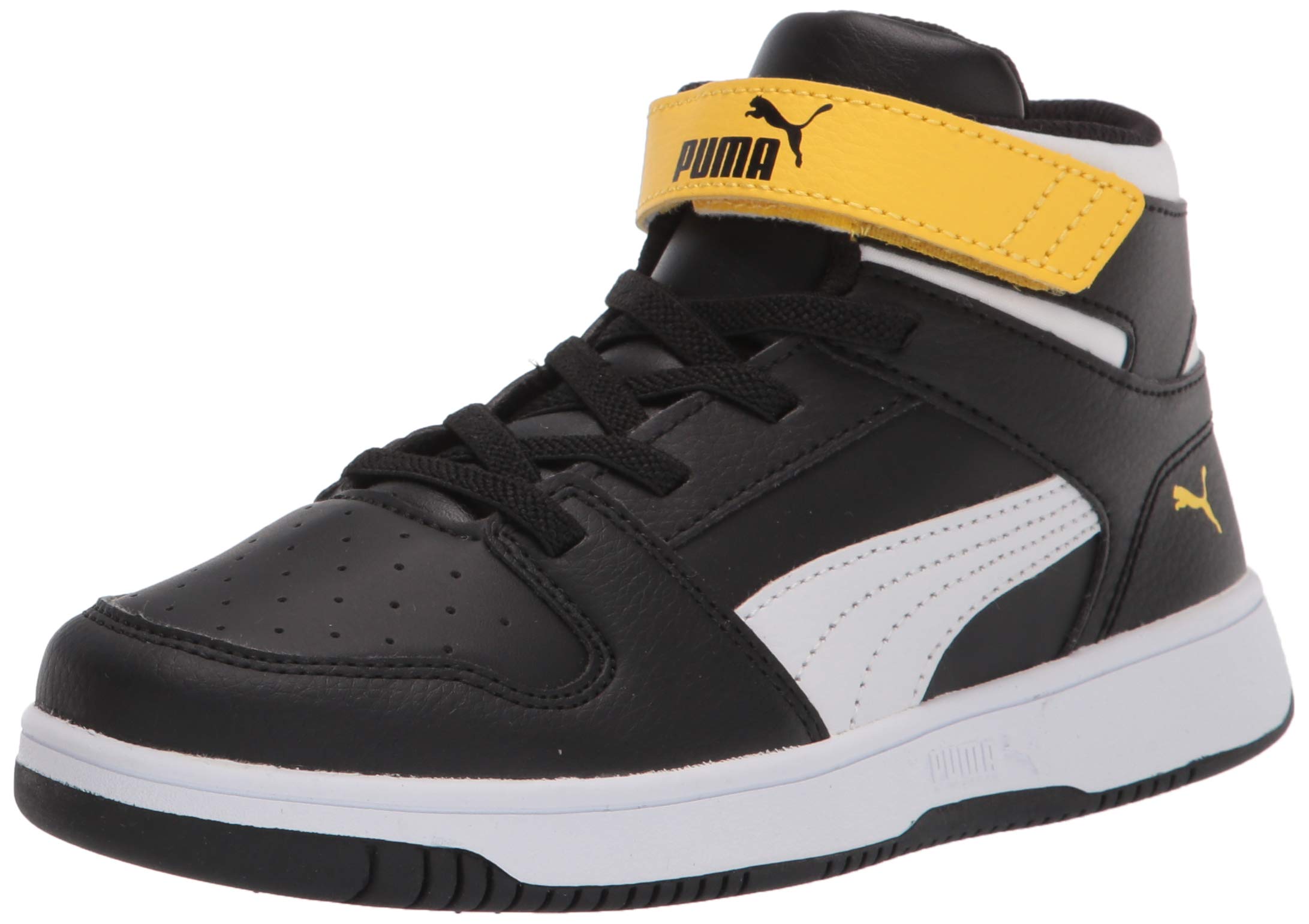 PUMA Men's Rebound Layup Velcro Sneakers - Lightweight Basketball Shoes for Men with Hook & Loop Closure - Perfect for Casual Wear, Gym Training & Street Style