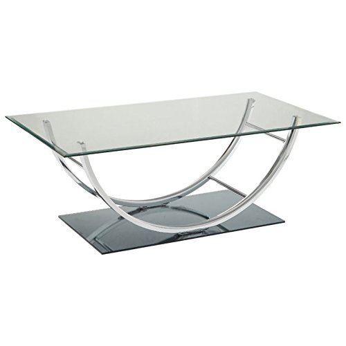 Home Square 3-Piece Coffee Table Set - 2 End Tables & 1 Chrome Coffee Table for Living Room, Perfect for Modern Home Decor & Entertaining Guests