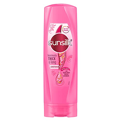 Sunsilk Lusciously Thick & Long Nourishing Conditioner 180ml - Hair Repair for Dry & Damaged Hair - Daily Moisturizing Treatment for Long & Thick Hair - Perfect for Home & Salon Use