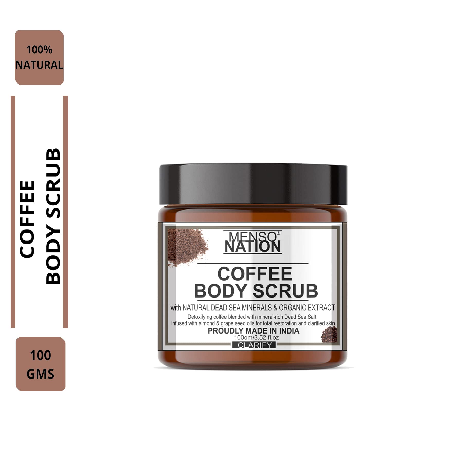 **Mensonation Coffee Scrub – Exfoliating & Brightening Face & Body Scrub for Dark Spots, Dead Skin, Blemishes – Nourishing & Moisturizing Skin Care Treatment – 100g (3-Pack) – Perfect for Daily Exfoliation & Glowing Skin**