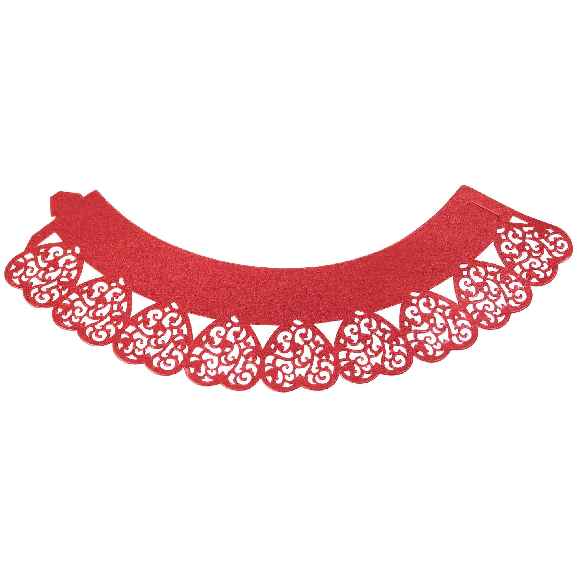 PME Heart Cupcake Wrappers - Pack of 12 Red Baking Decorations for Valentine's Day, Weddings & Birthday Parties - Perfect for Cupcake Liners, Dessert Displays & DIY Crafts