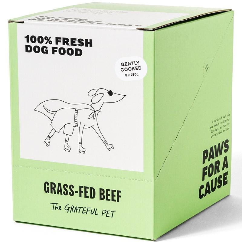 Premium Grass-Fed Beef Frozen Dog Food - Gently Cooked, Grain-Free & Nutrient-Rich (2kg) | Ideal for Sensitive Stomachs & Active Dogs - The Grateful Pet