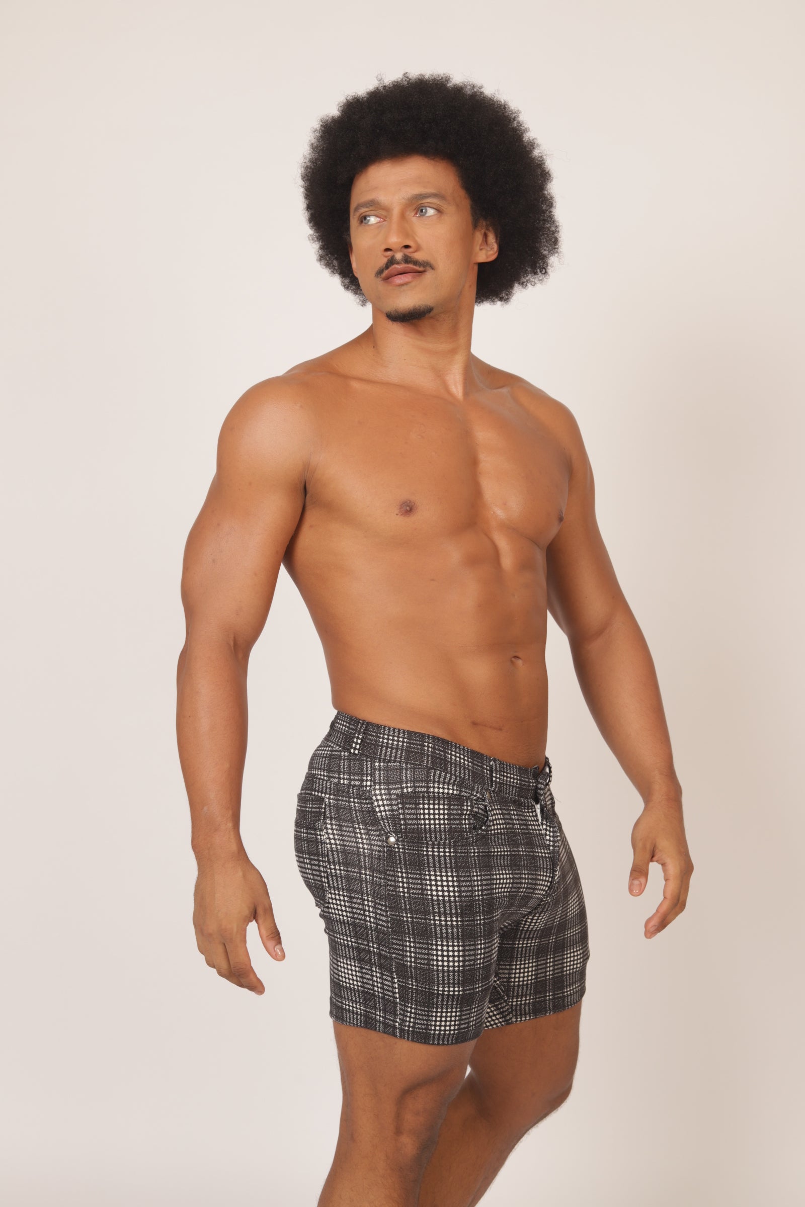 Gigo Social 5 Stretch Shorts for Men - Comfortable Grey/Black Athletic Shorts - Perfect for Gym, Running & Casual Wear