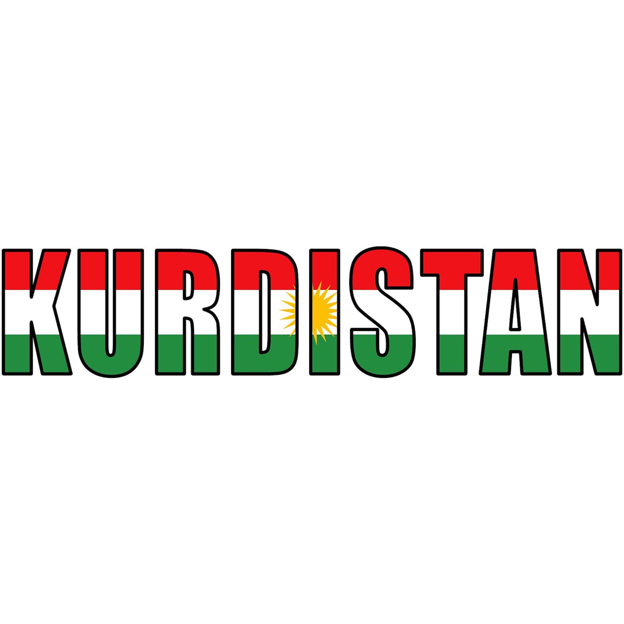 Kurdistan Oval Car Bumper Sticker - Patriotic Decal for Vehicles