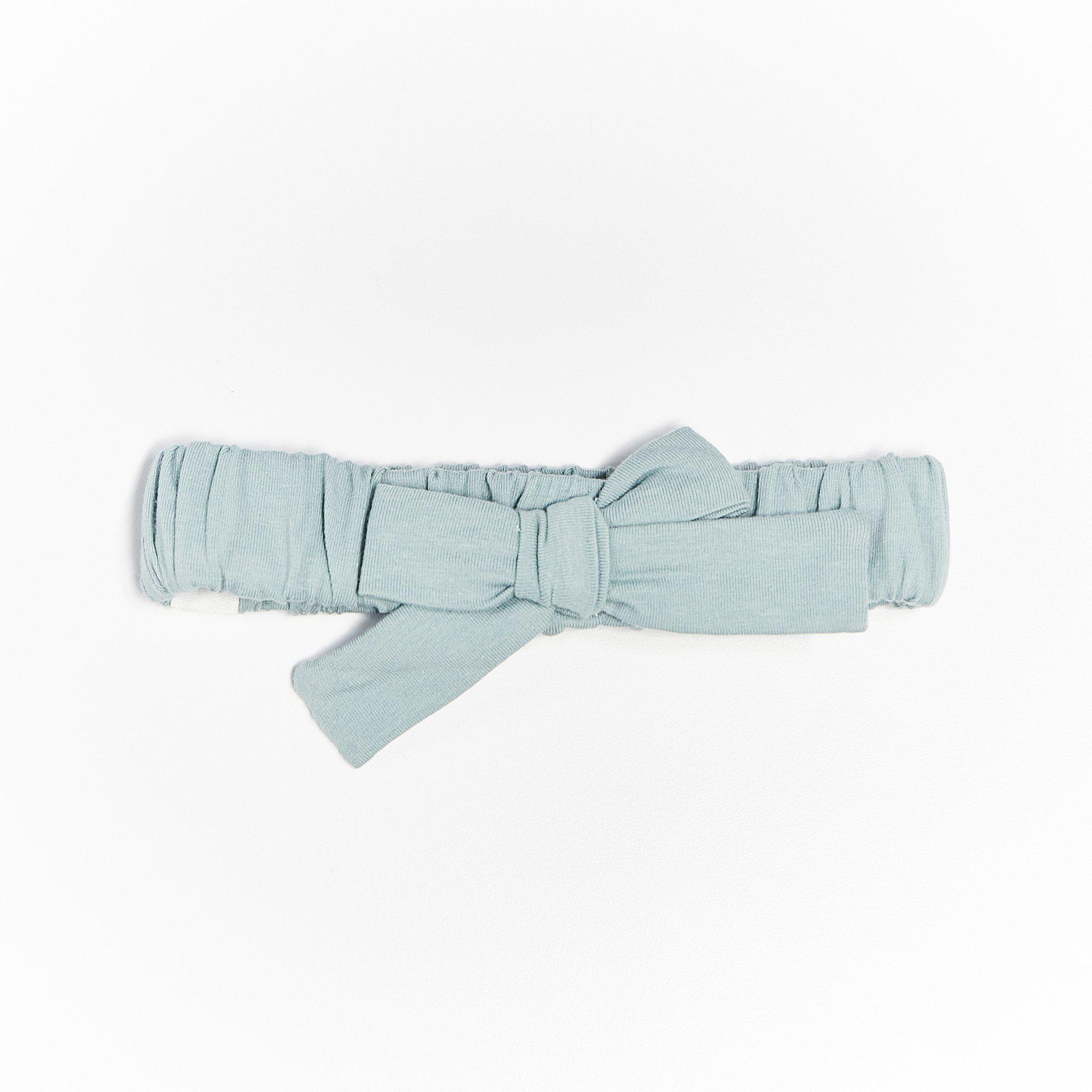 Organic Bow Headband for Women - Soft & Comfortable Bay Blue Hair Accessory - Perfect for Weddings, Parties & Everyday Wear
