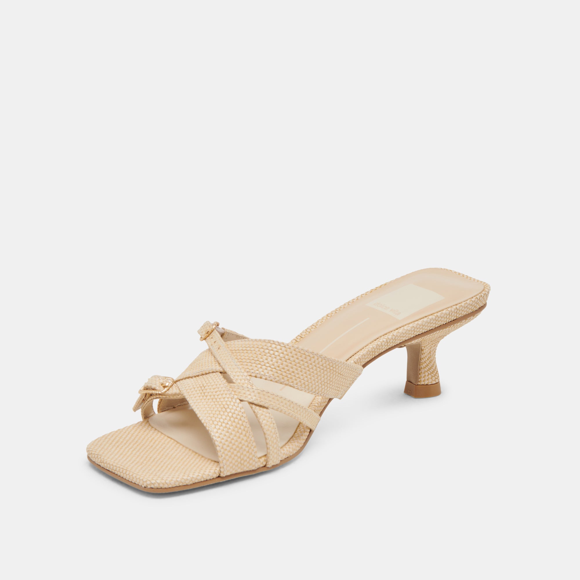 BRYANT Women's Heels - Natural Woven Raffia Sandals for Summer | Comfortable Beach Wedding Shoes, Vacation & Party Footwear