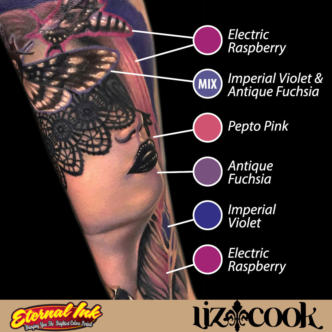 Eternal Ink Liz Cook Set - Premium Tattoo Ink Kit for Professional Artists & Beginners - Perfect for Tattoo Studios, Home Use & DIY Tattoo Practice