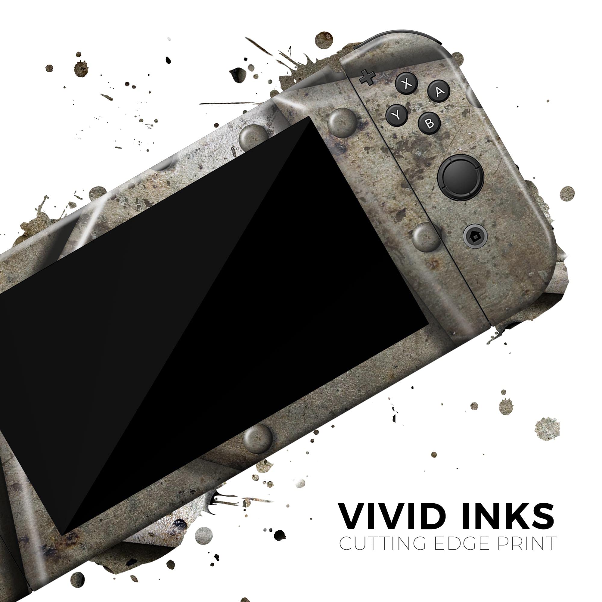 Nintendo Switch Dock Skin Decal - Protective Scratch-Resistant Removable Vinyl Wrap Cover with Bolted Steel Plates V2 - Perfect for Gaming Setups & Console Protection