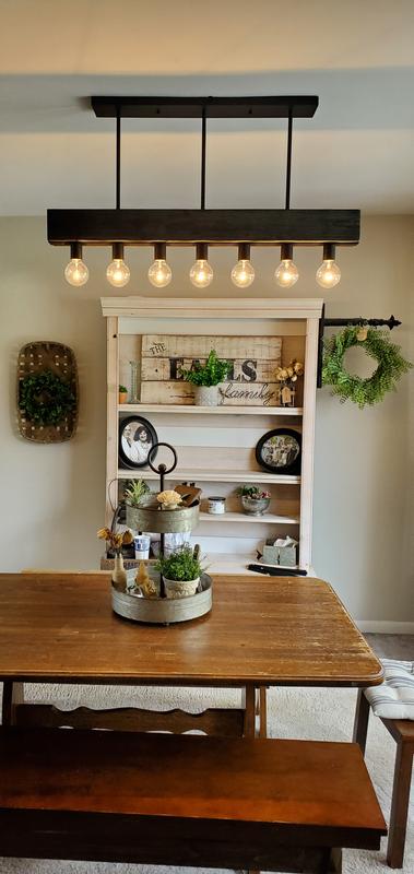 Hunter Donelson 7-Light Chandelier in Natural Iron - Elegant Rustic Ceiling Light Fixture for Dining Room, Living Room & Bedroom Decor