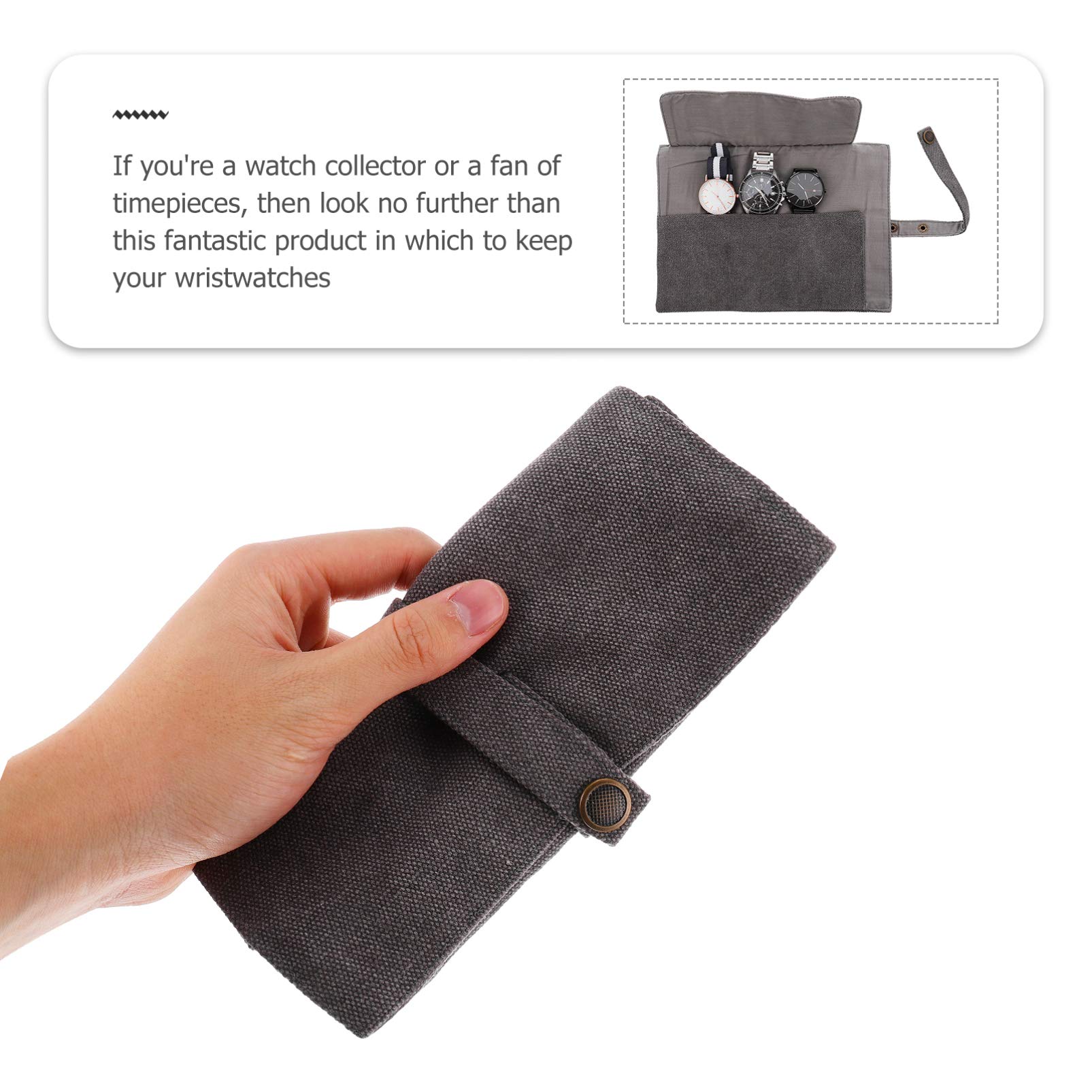 Premium Watch Storage Bag & Organizer - Durable Canvas Watch Band Holder for Men & Women - Perfect for Smartwatch, Sunglasses & Accessories - Ideal for Travel, Home & Office Organization