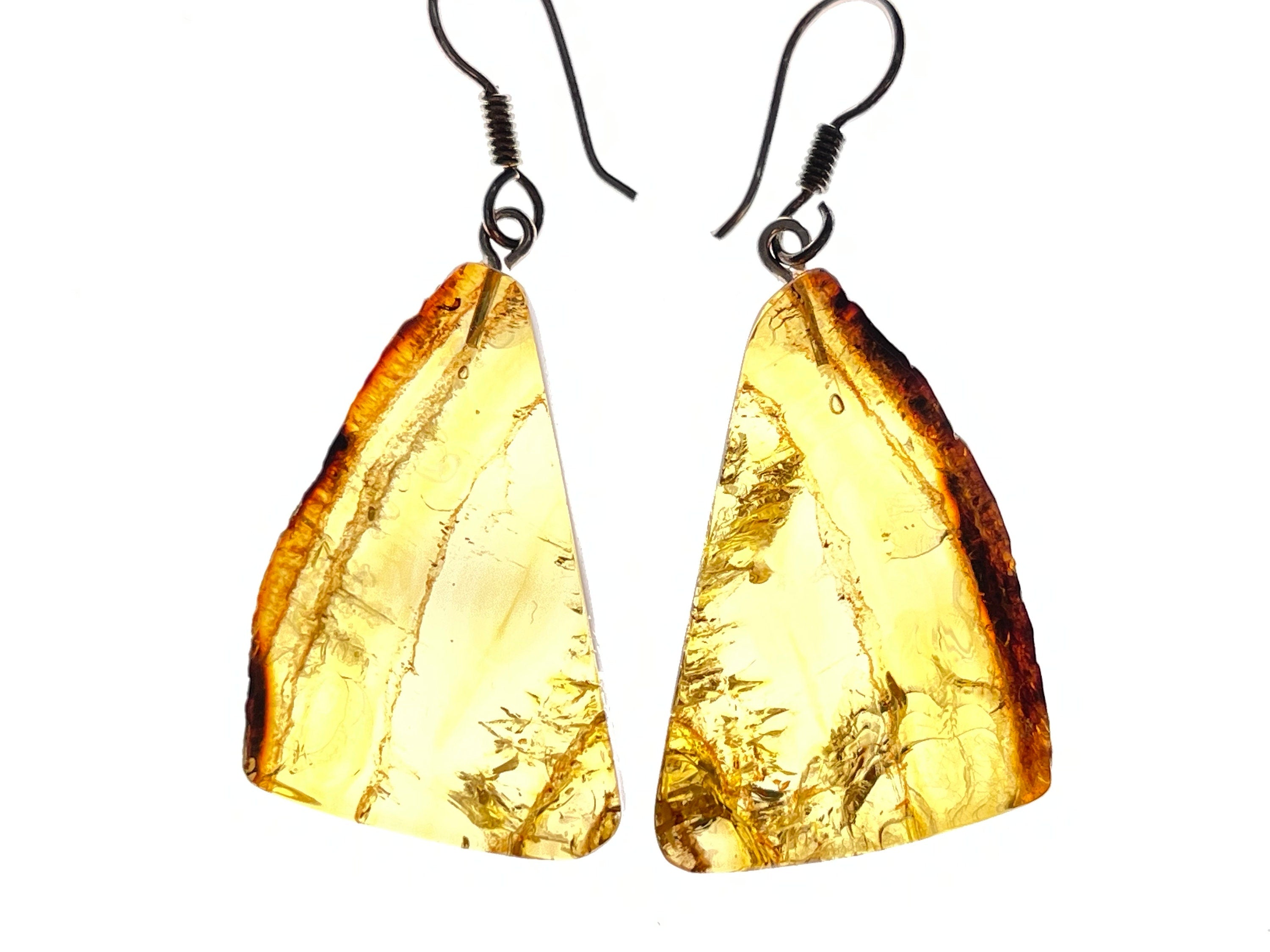 AMBER Crystal Earrings - Handmade Dangle Statement Jewelry with Healing Stones | Perfect for Boho Fashion, Meditation & Gift Giving