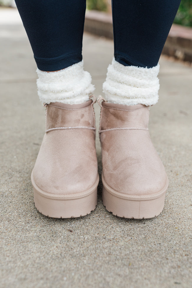 Hattie Taupe Booties for Women - Stylish & Comfortable Ankle Boots for Fall & Winter | Perfect for Office, Casual Outfits & Date Nights