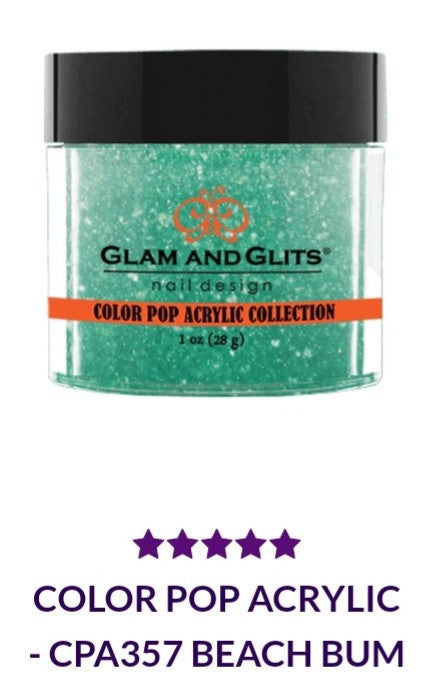 GLAM AND GLITS COLOR POP COLLECTIONS CPA357 - 1 oz Nail Polish - Beach Bum Summer Nails - Perfect for Vacation, Pool Parties & Tropical Getaways