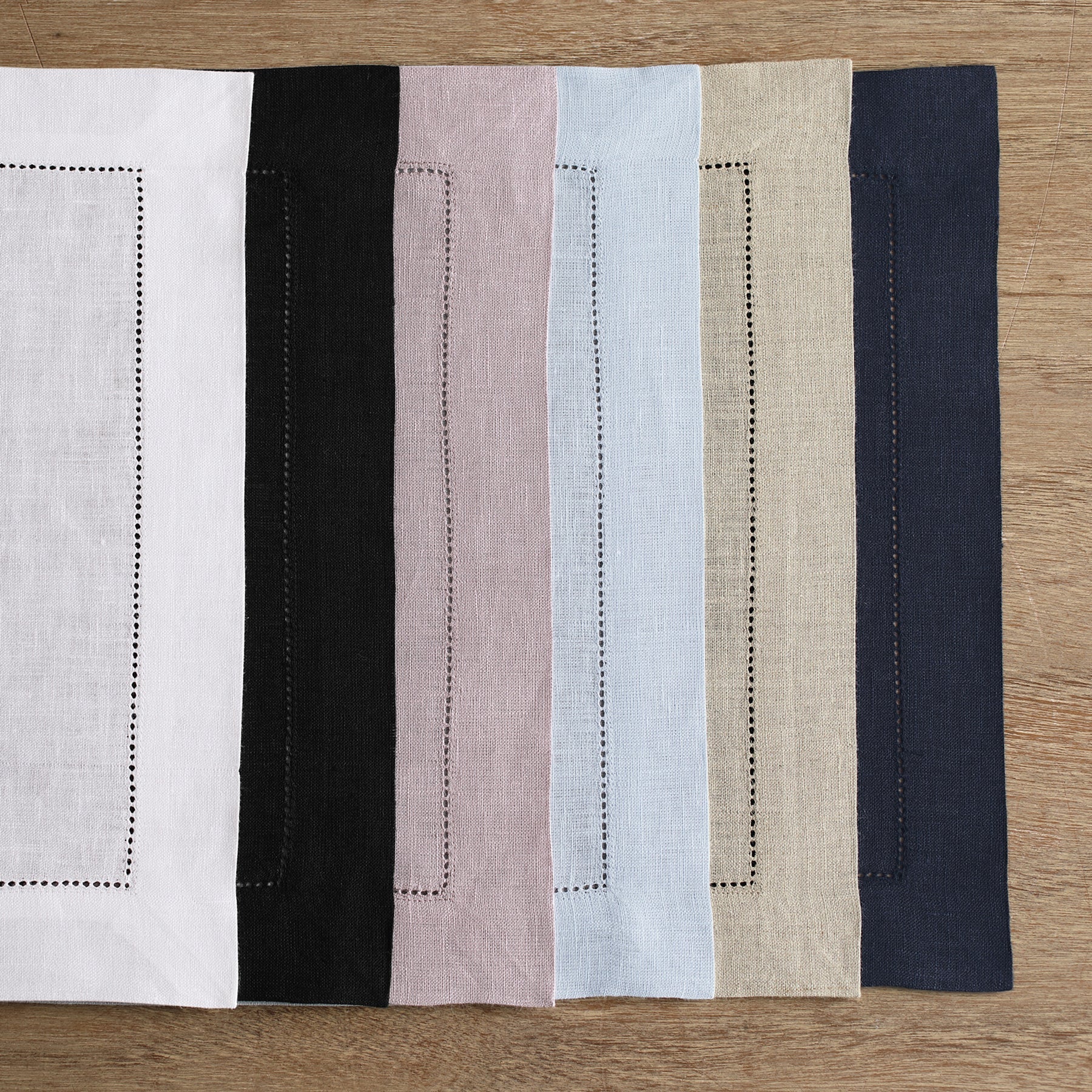 Elegant Classic Hemstitch Placemats Set of 4 - Premium Linen Table Mats for Dining Room Decor, Wedding & Holiday Table Setting - Perfect for Formal Dinner Parties & Home Decor