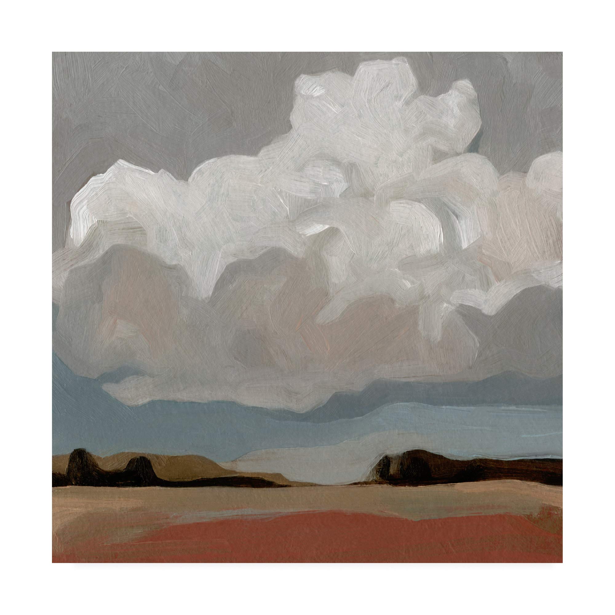 Emma Scarvey Cloud Formation I Fine Art Print - 18x18 Inches Wall Decor for Living Room, Bedroom & Office | Modern Abstract Landscape Painting
