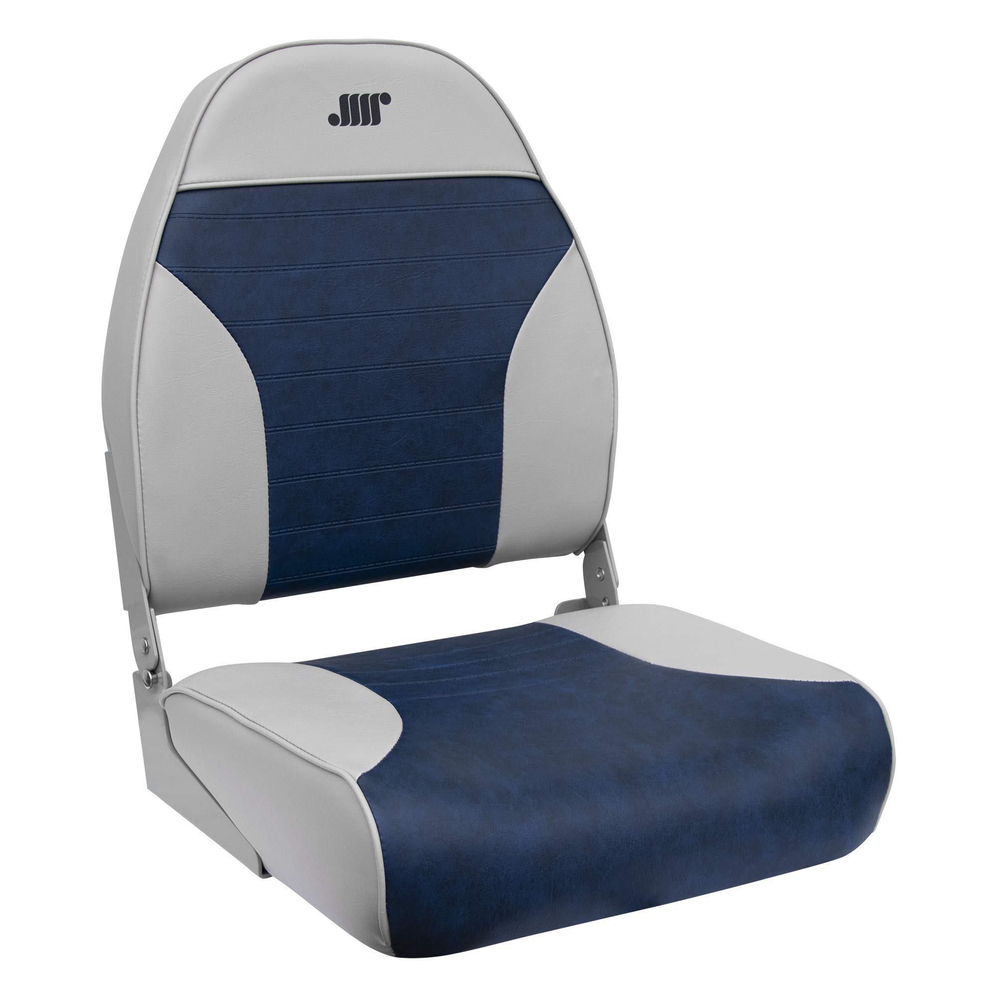 Wise Mid-Back Fishing Boat Seat with Logo - Comfortable Marine Chair for Boating, Yachting & Outdoor Fishing - Durable Waterproof Boat Seating for Anglers & Water Sports Enthusiasts