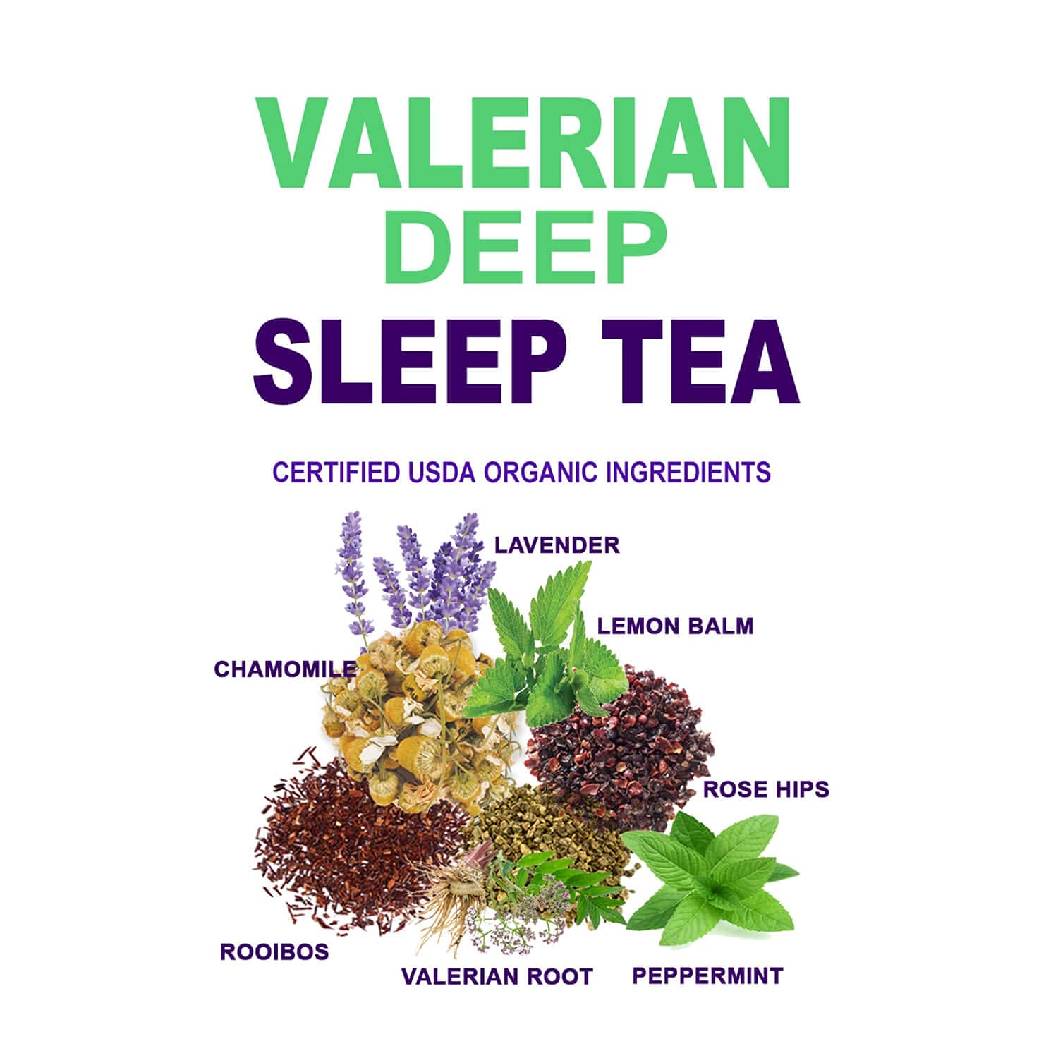 Organic Valerian Sleep Tea - USDA Certified, Caffeine-Free Herbal Tea for Relaxation & Better Sleep with Lavender, Chamomile & Lemon Balm - 20 Tea Bags (1 Pack) - Perfect for Nighttime, Stress Relief & Calming Bedtime Rituals