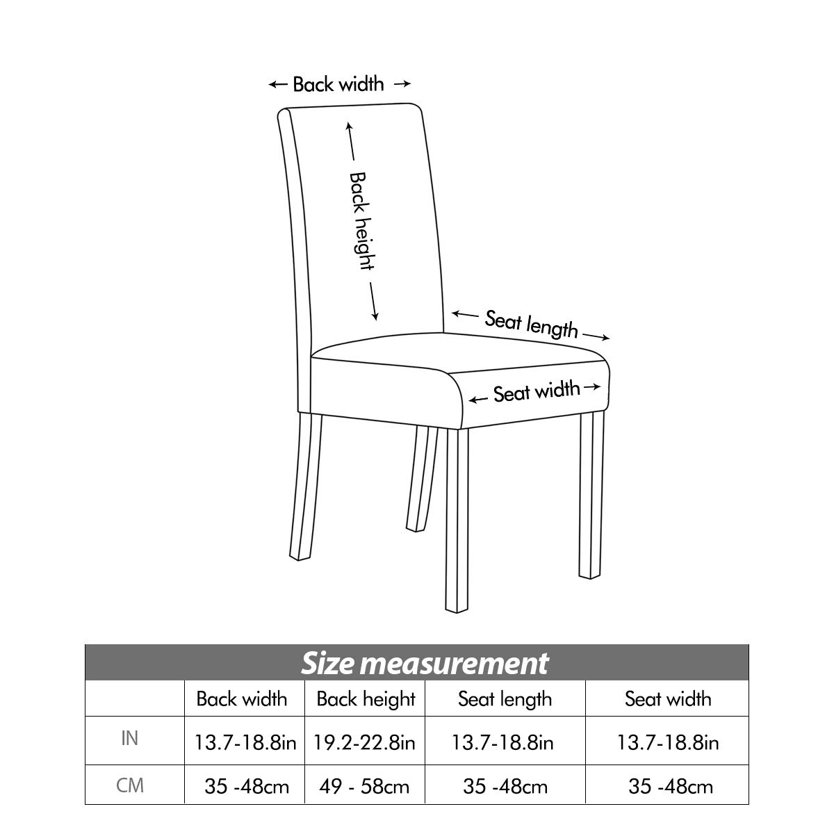 Stretch Spandex Dining Chair Covers - Light Brown Slipcovers Set of 6 - Perfect for Home, Restaurant & Wedding Decor
