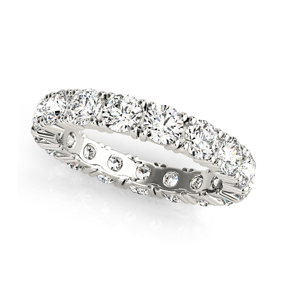 3.0 Carat Round Diamond Eternity Ring for Women - 14K White Gold Wedding Band - Perfect for Anniversary, Engagement & Special Occasion Gifts