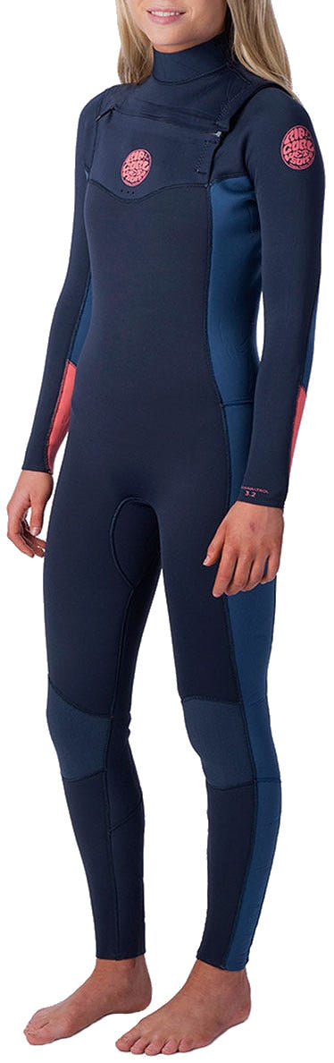 3/2 Dawn Patrol Chest Zip Wetsuit for Women - Premium Neoprene Thermal Wetsuit with Front Zipper - Perfect for Surfing, Diving & Water Sports