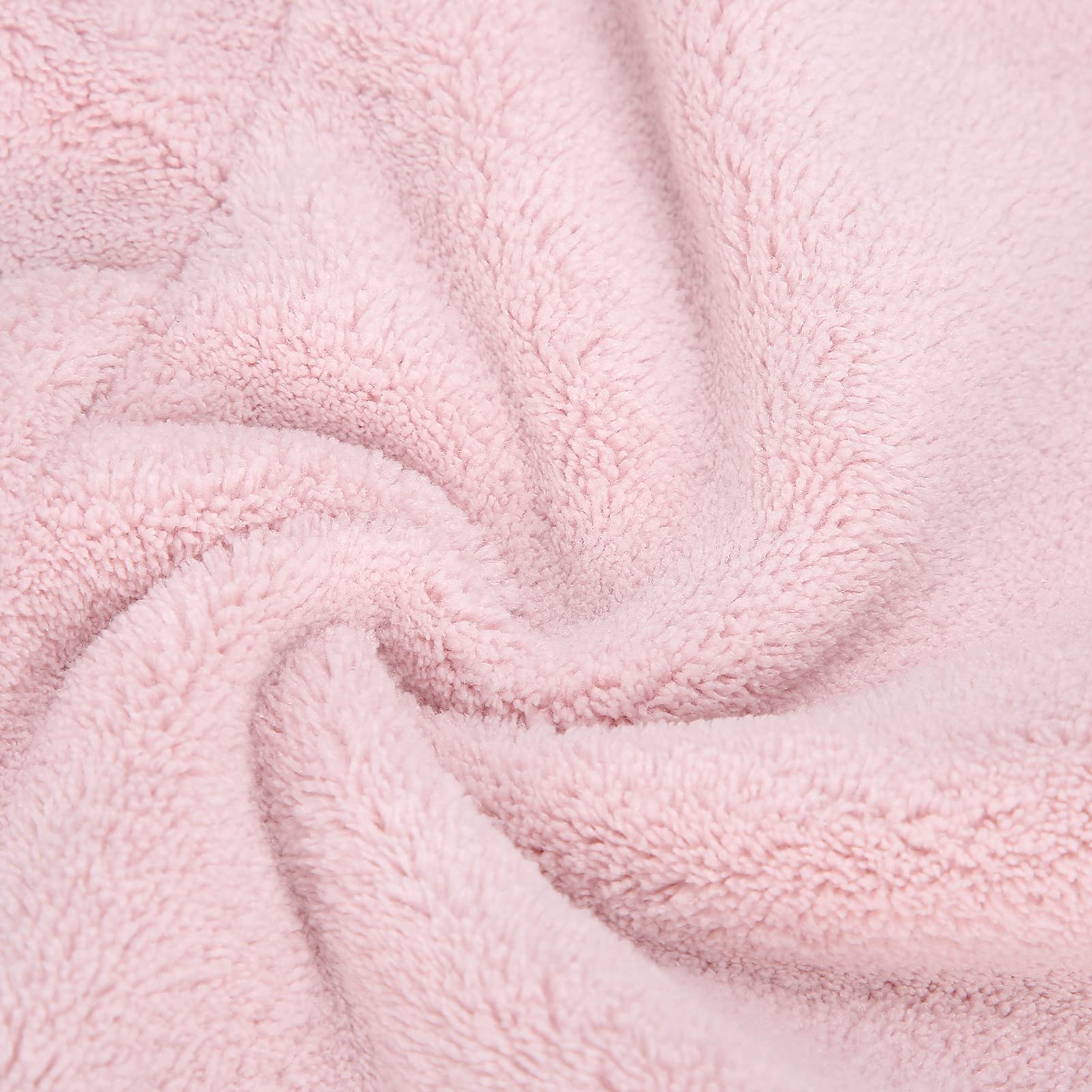 Soft & Lightweight Hair Towel Wrap for Women & Men - Quick Dry Microfiber Hair Turban with Adjustable Hair Band (Pink Set) - Perfect for Post-Shower, Hair Drying, Face Washing & Makeup Routine