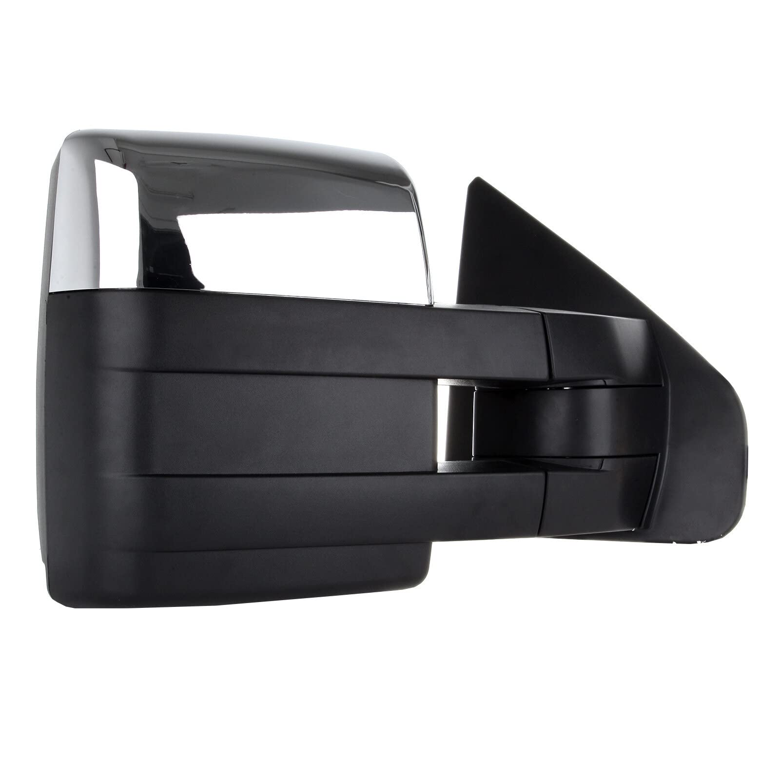 ECCPP Power Heated Towing Mirrors for 2004-2014 Ford F-150 Pickup - Left & Right Side with Turn Signal, Puddle Light & Chrome Housing (Includes Conversion Plug) | Perfect for Towing, Off-Roading & Enhanced Visibility