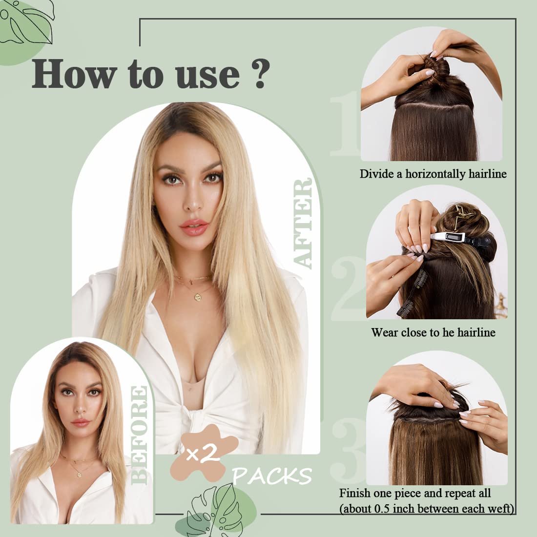 Clip in Human Hair Extensions 8 Pieces 18 Clips 100% Real Silky Remy Hair 20 Inch 105g Dark Brown (#2) for Volume & Length - Perfect for Parties, Weddings & Daily Styling