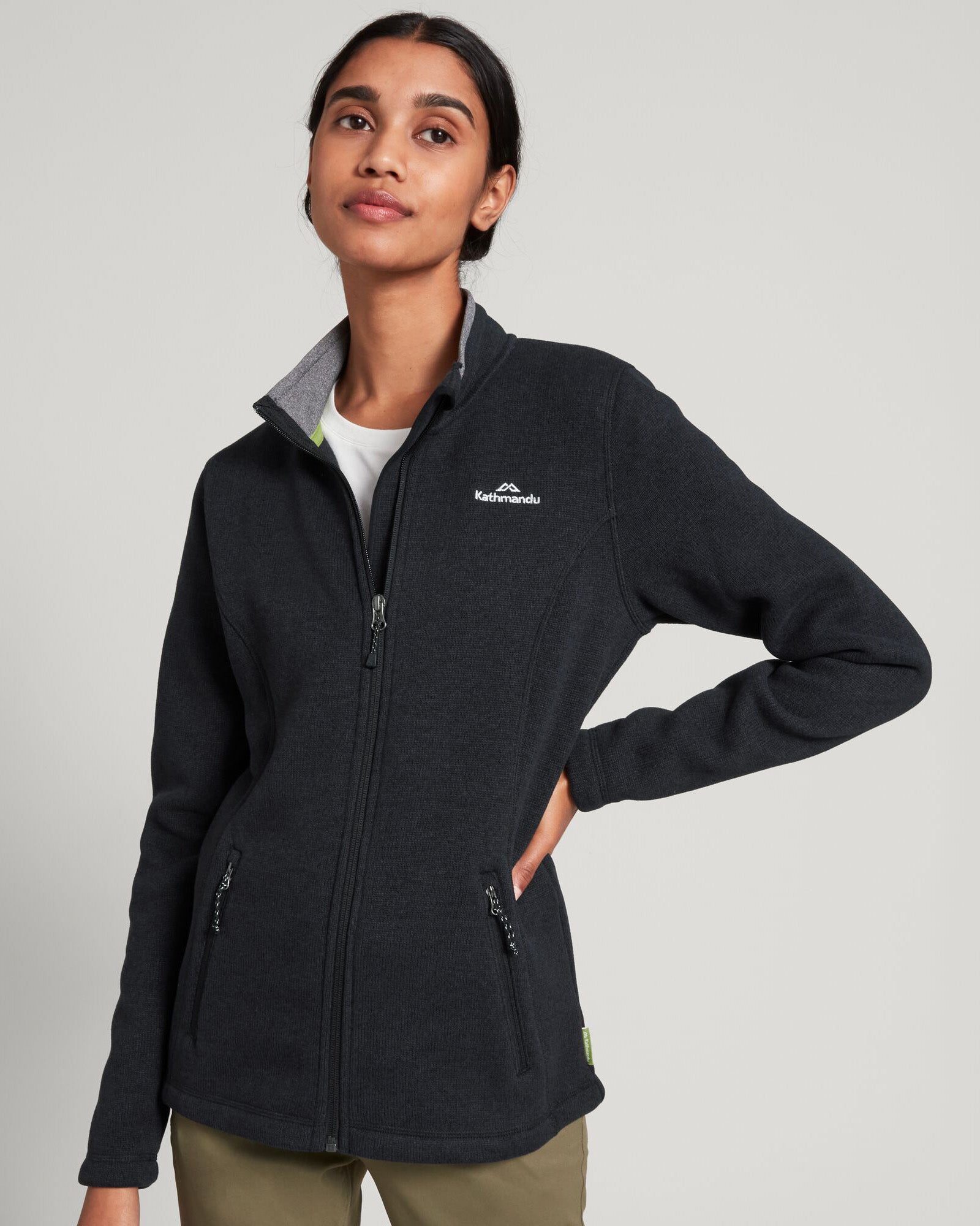 Aikman Women's Lightweight Jacket - Black Marle Color, Stylish Outerwear for Casual Wear & Outdoor Activities