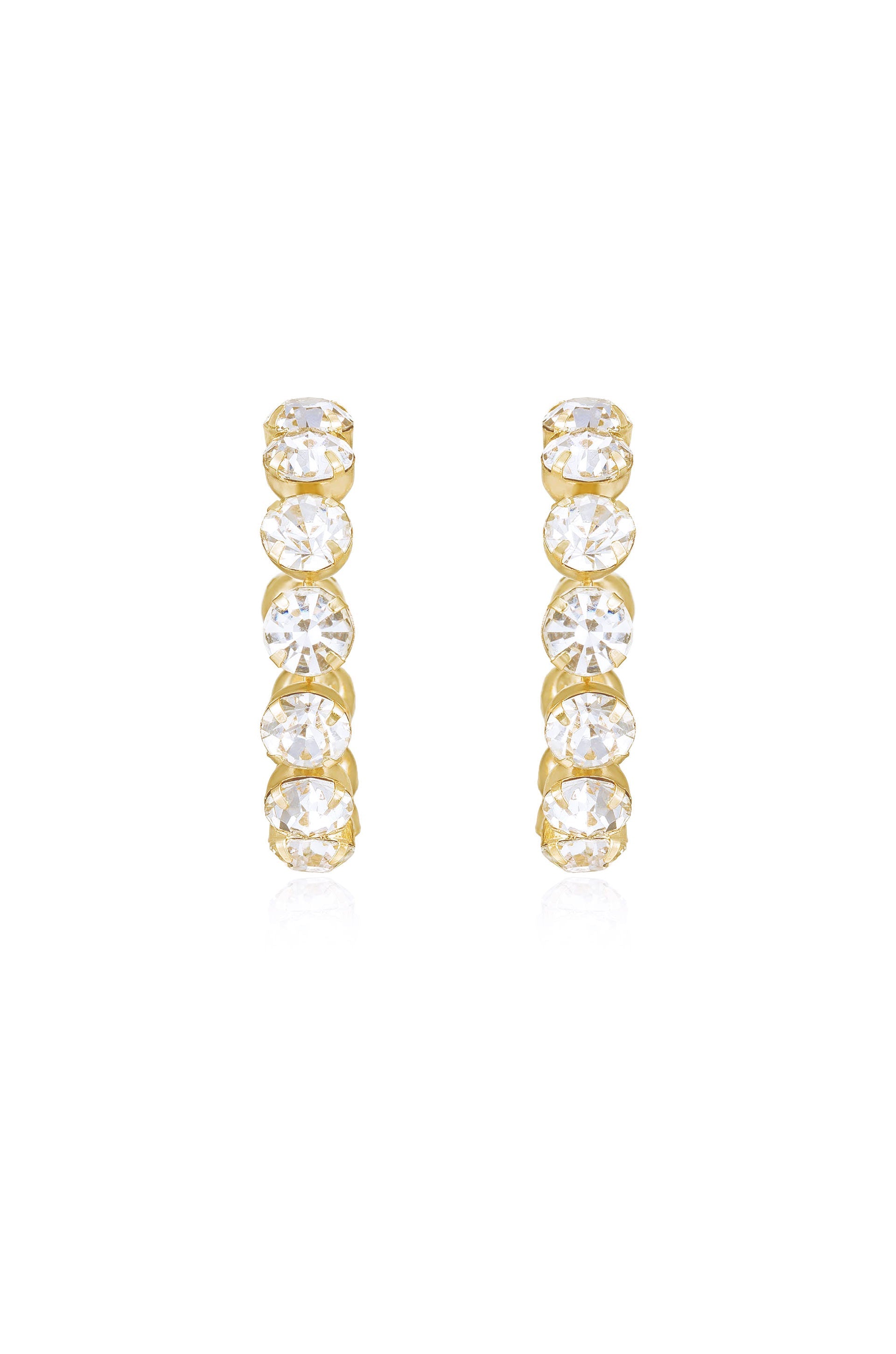 Crystal Warrior Hoop Earrings for Women - Sparkling Cubic Zirconia Dangle Earrings - Elegant Jewelry Gift for Party, Wedding & Everyday Wear