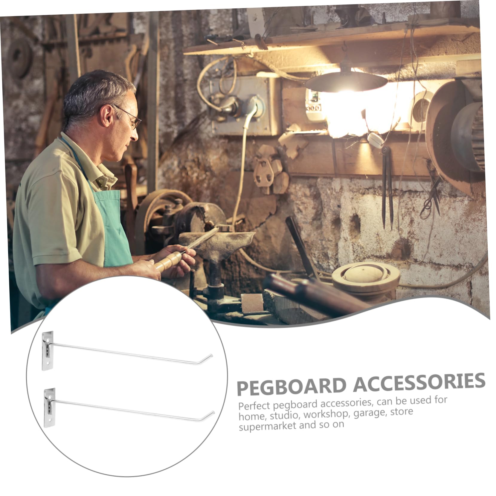OHPHCALL Heavy Duty Metal Wall Hooks - Pegboard Hooks for Supermarket Shelves & Retail Displays - Easy Installation - Perfect for Organizing Tools, Kitchenware & Retail Merchandise