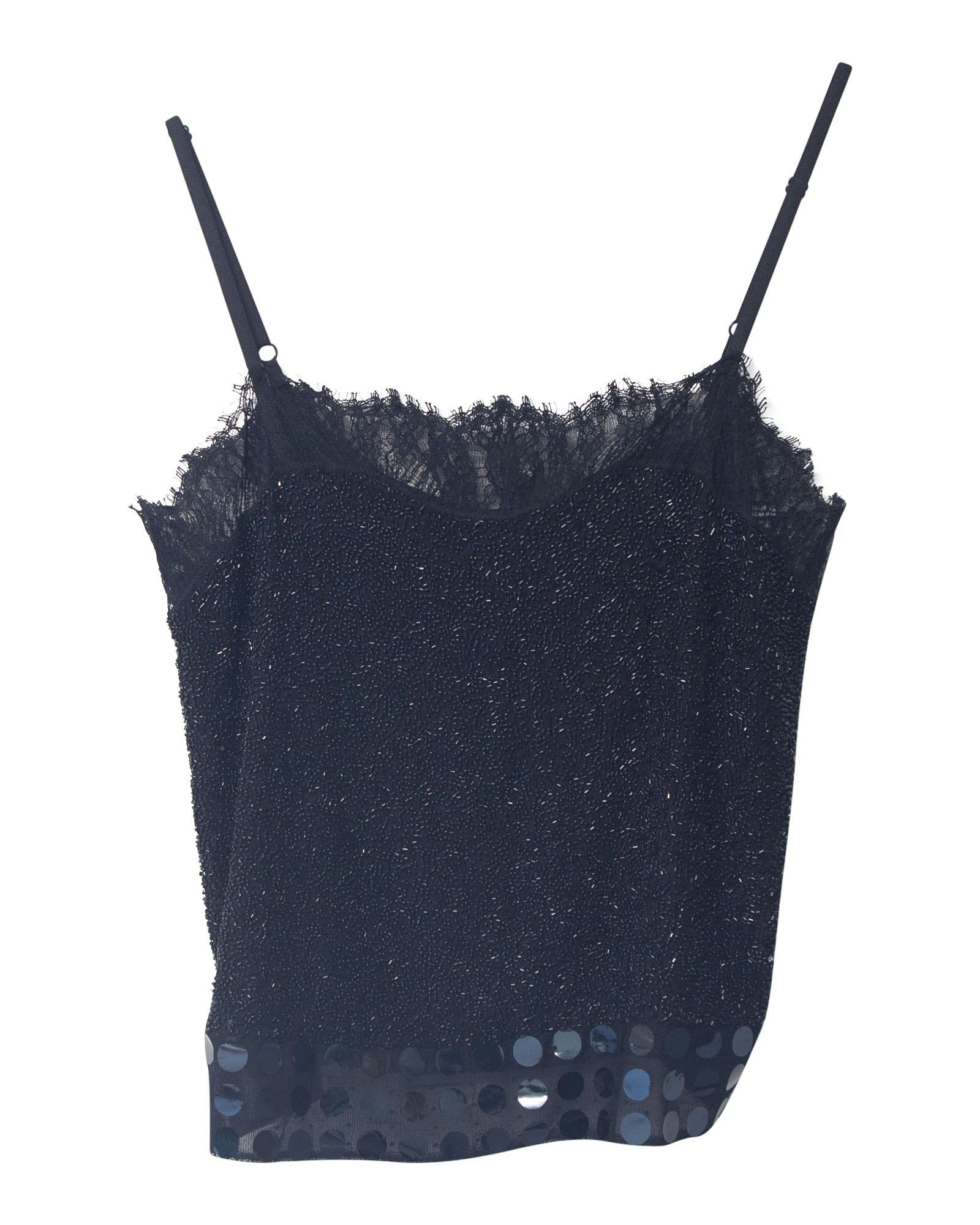 Elegant Beaded Cami Top for Women - Perfect for Evening Parties, Date Nights & Special Occasions