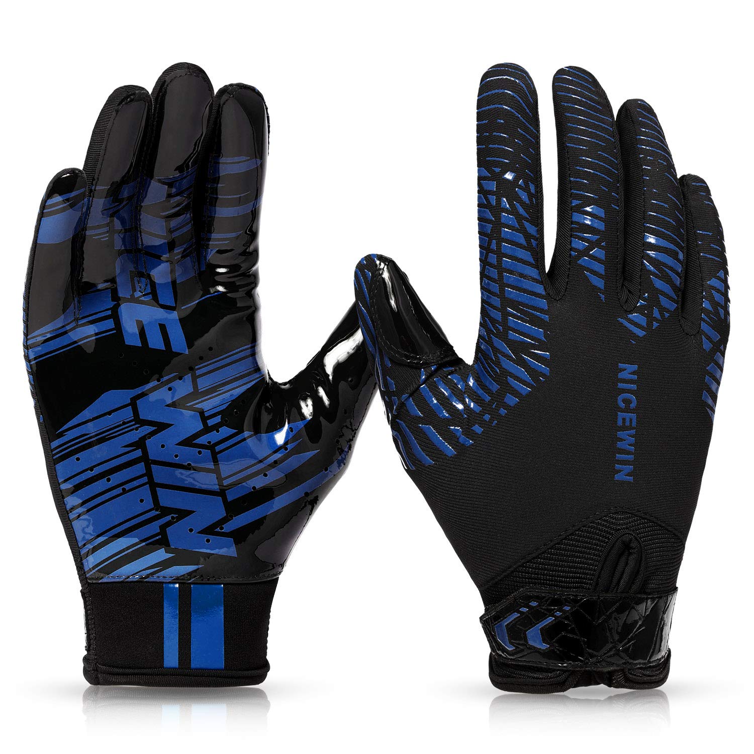 NICEWIN Football Receiver Gloves for Men & Women - Breathable Grip Gloves for Training & Games - Perfect for Wide Receivers, Running Backs & Quarterbacks