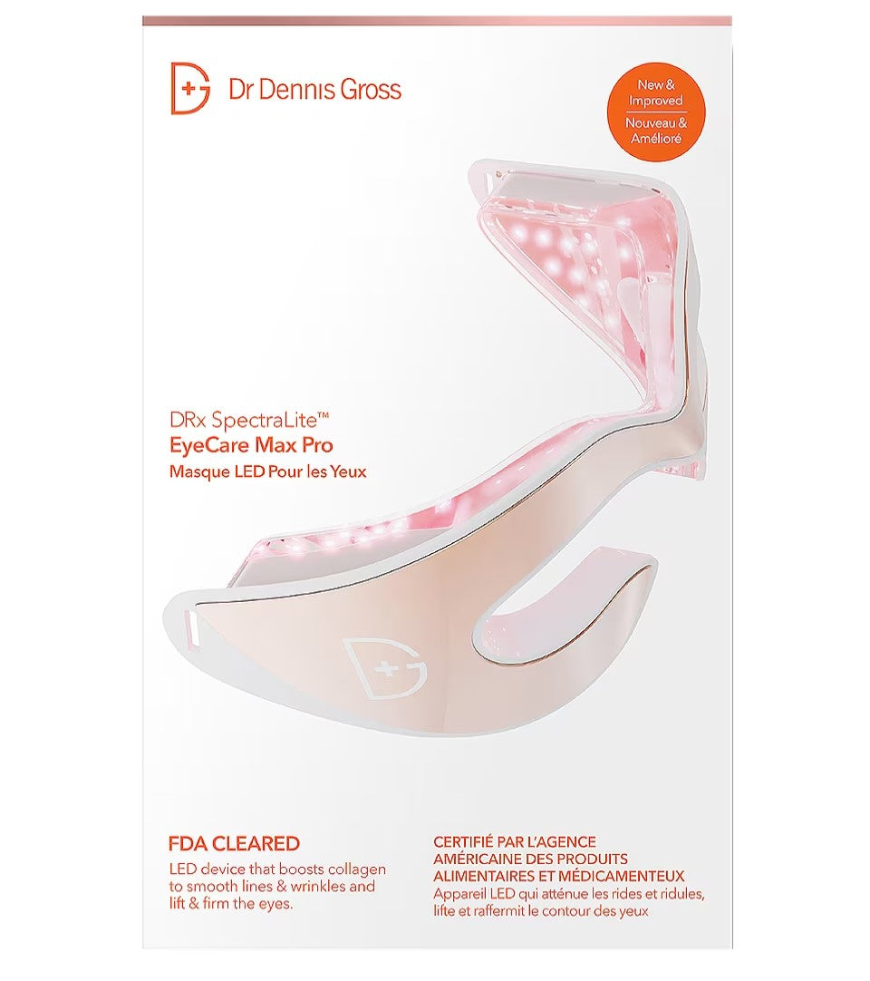 Spectralite DRx Eye Care Pro Max LED Eye Mask for Dark Circles, Puffiness & Wrinkles – Rechargeable Light Therapy for Relaxation & Skin Rejuvenation – Perfect for Travel, Spa & Home Use