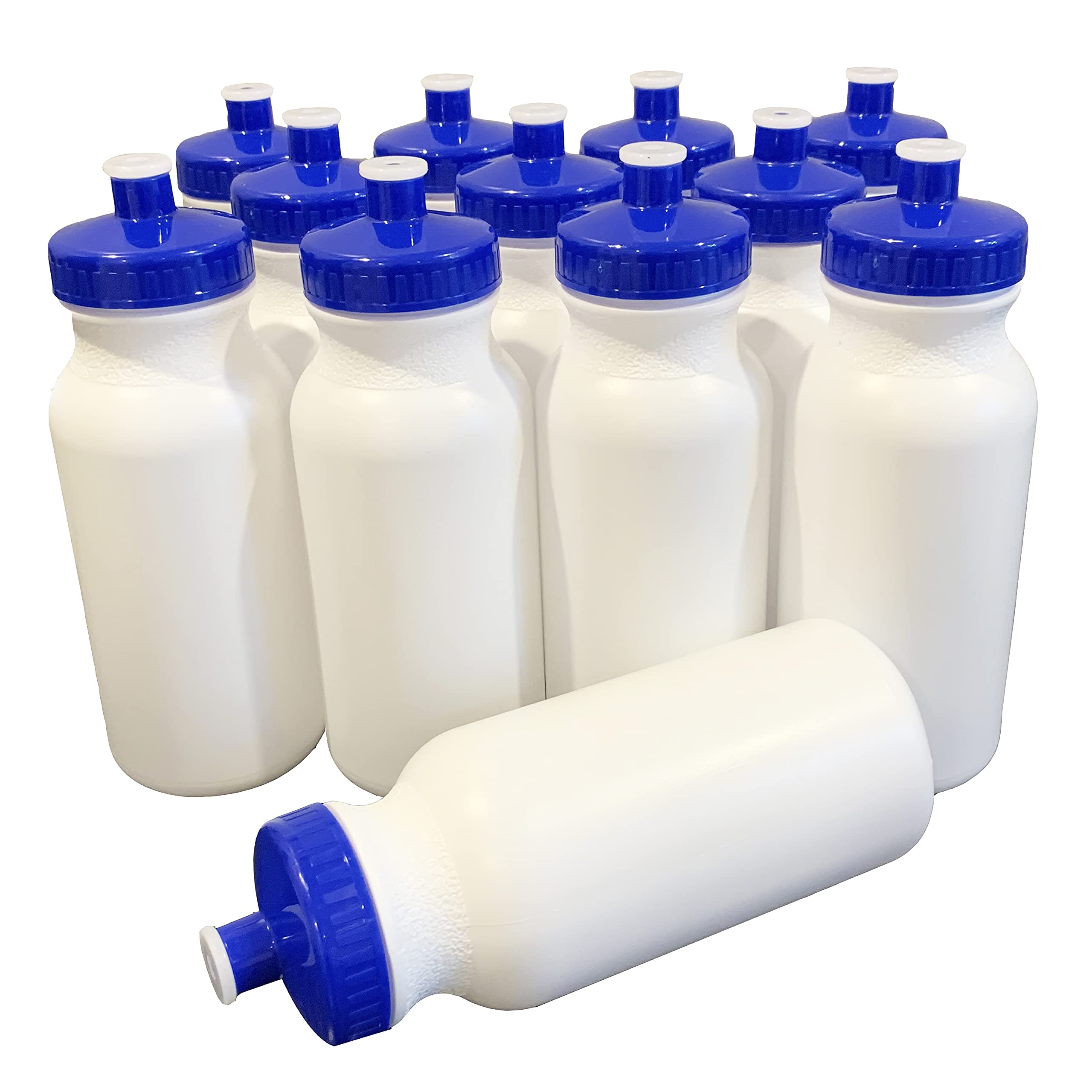 20oz Reusable Water Bottles (20 Pack) - BPA Free, Leak Proof, Made in USA, HDPE Plastic, 591ml - Perfect for Gym, Hiking, Camping, Office & Daily Hydration