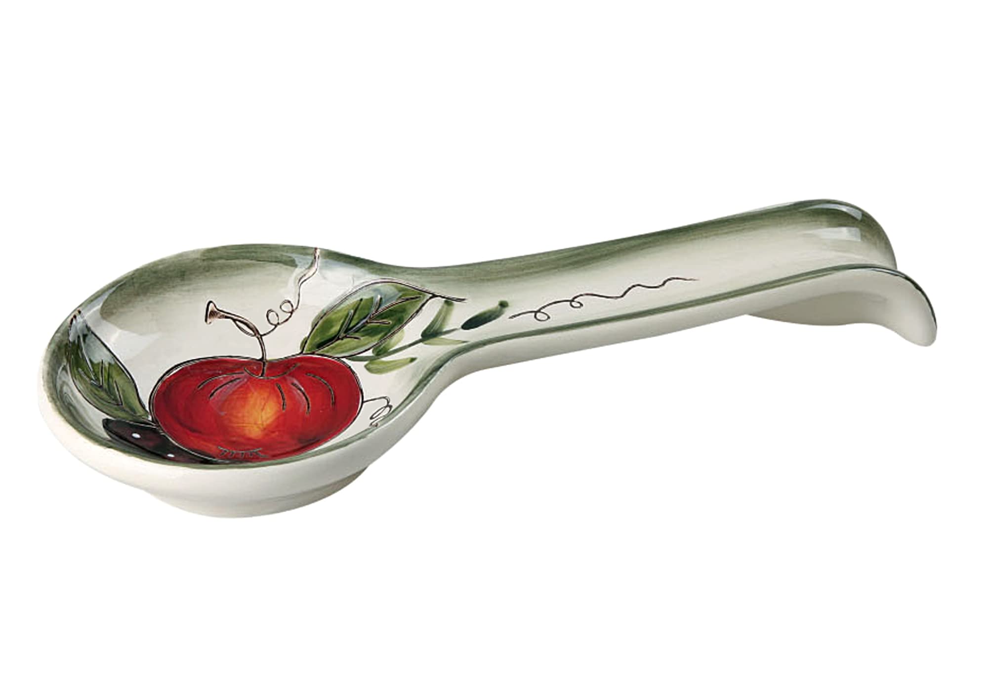 Vibrant Ceramic Spoon Rest for Countertop - Modern Farmhouse Kitchen Decor with Fruit Design | Perfect for Cooking, Serving, and Display in Kitchen, Dining Room, or as Housewarming Gift