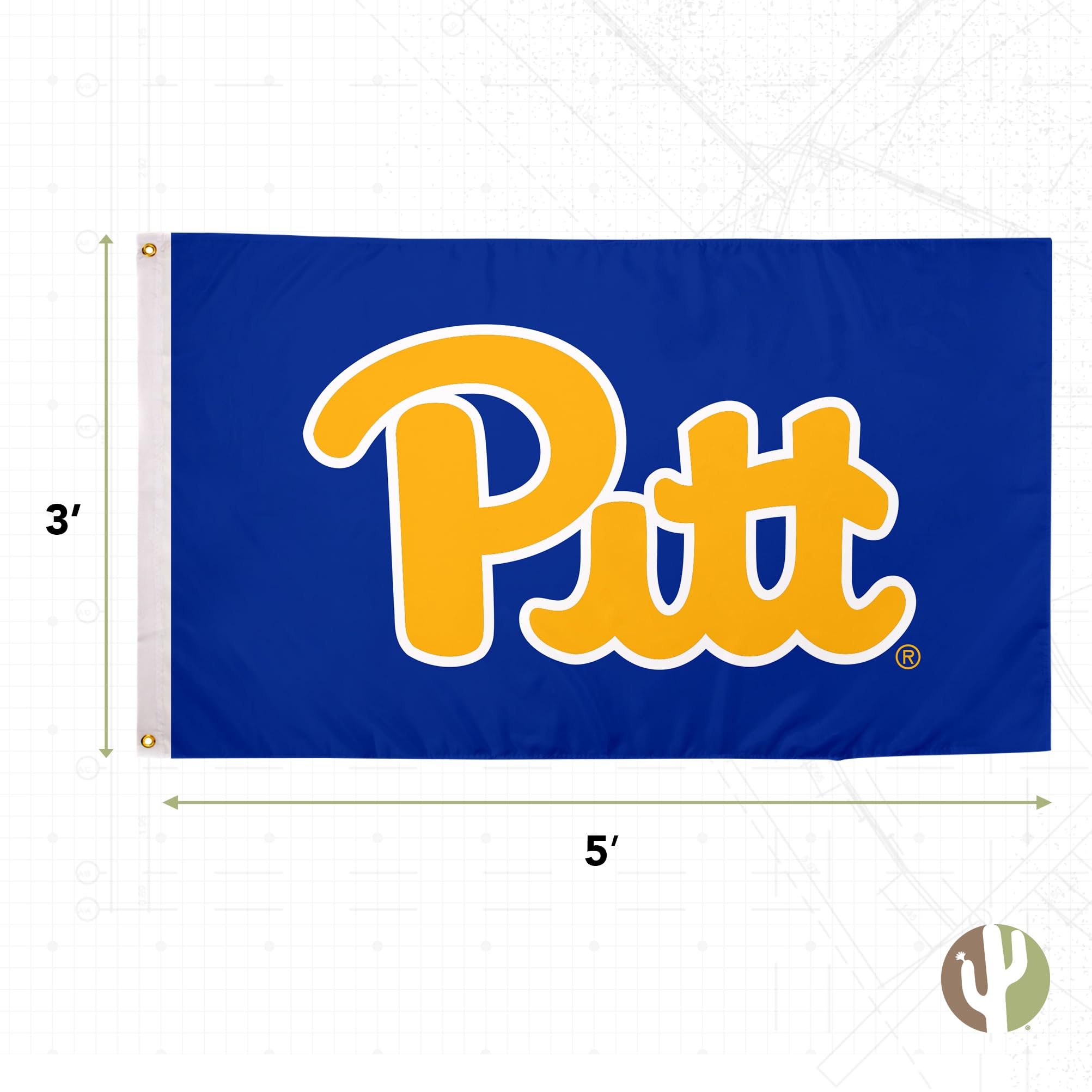 University of Pittsburgh Panthers Double Sided 3x5 ft Flag - 100% Polyester Indoor/Outdoor Banner - Perfect for Game Day, Tailgating, Dorm Room & Office Decor