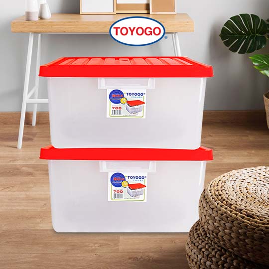 700-Count Clear Plastic Storage Box with Lid - Organize Toys, Crafts, Office Supplies & Home Accessories - Stackable & Durable for Home, Office & School Organization