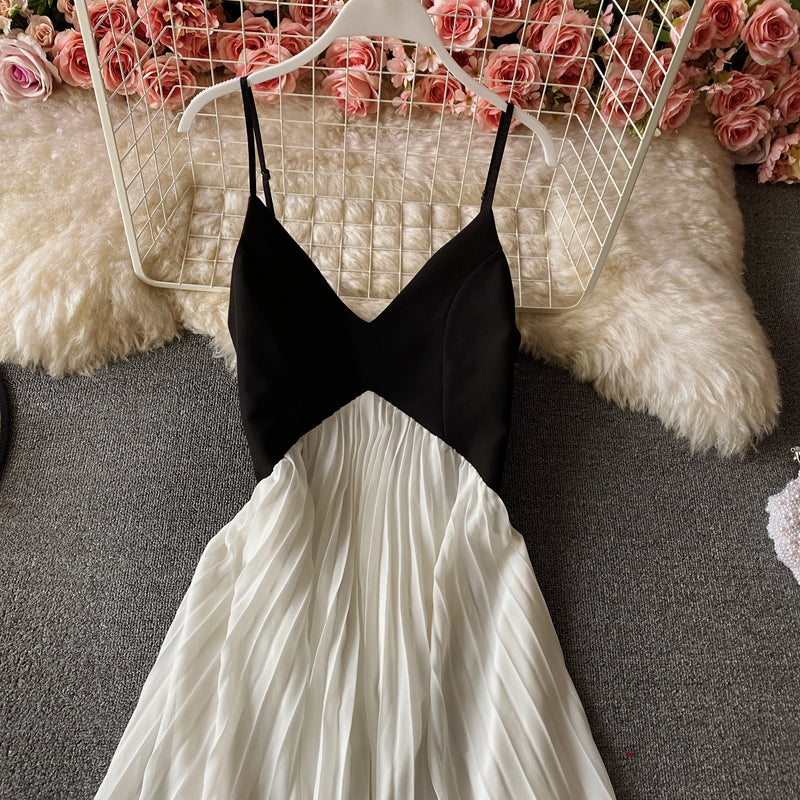 Elegant Backless Pleated Dress with Spaghetti Straps - Fairy-Inspired Long Maxi Dress 1717 | Perfect for Summer Weddings, Beach Vacations & Boho Parties
