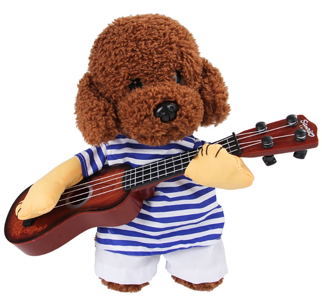 Funny Guitarist Style Dog & Cat Costume - XL Pet Clothes for Halloween, Christmas, Birthday & Cosplay Parties | Perfect Gift for Weekend Parties & Crazy Dress-Up Fun