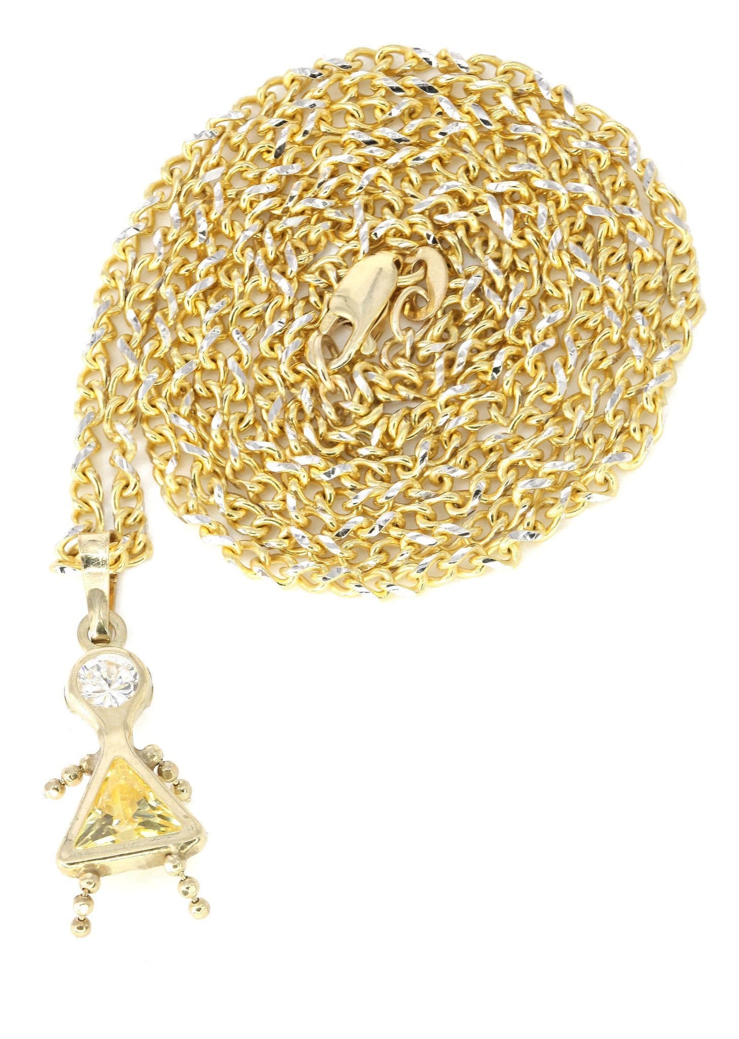 10K Yellow Gold Fancy Link Children's Necklace - 7.8 Grams | Elegant Jewelry Gift for Girls, Birthday, Baptism & Special Occasions