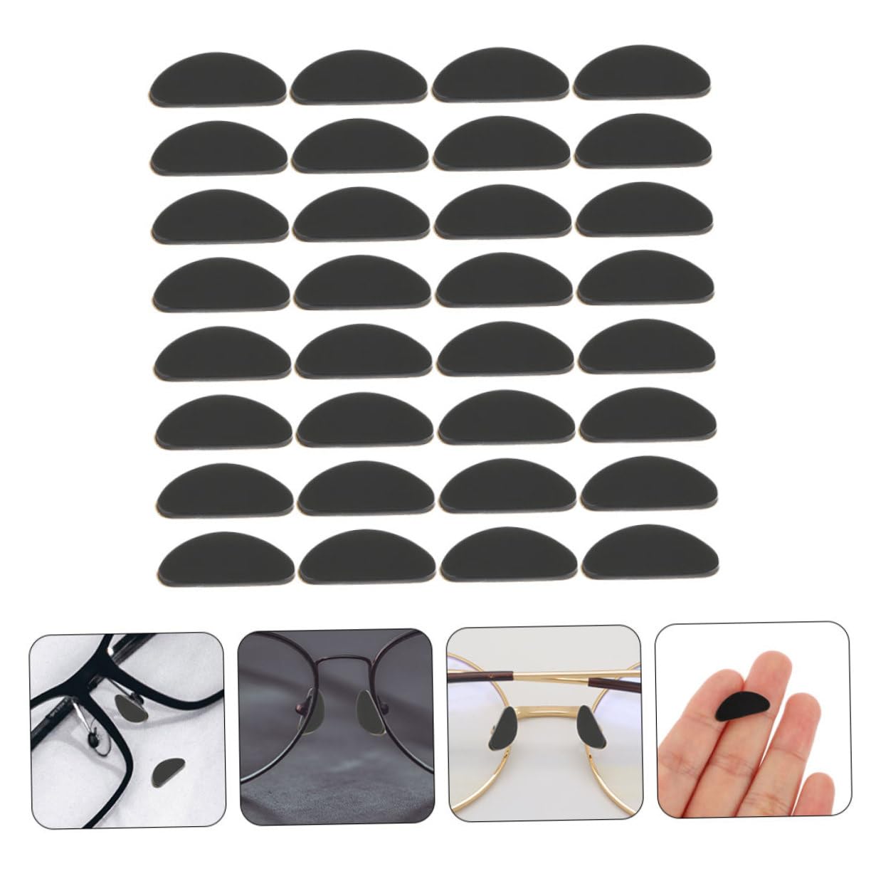 Healeved 36 Pairs Plastic Nose Pads for Glasses - Soft Comfortable Eyewear Nose Cushions for Sunglasses, Myopic Glasses & Reading Glasses - Perfect for Daily Use, Work & Outdoor Activities