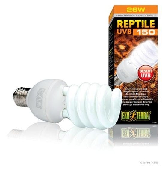 Exo Terra Reptile UVB150 Bulb - High Output UVB Light for Terrariums & Reptile Tanks - Ideal for Lizards, Turtles & Amphibians - Perfect for Desert & Tropical Habitat Setups