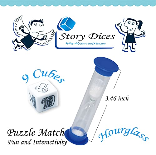 Happy Story 9 Cubes Bundle Set - Creative Word & Story Dice Game for Kids with 4 Models & 54 Images | Unlimited Story Combinations | Educational Imaginative Play Toy for Family Game Night & Classroom Activities