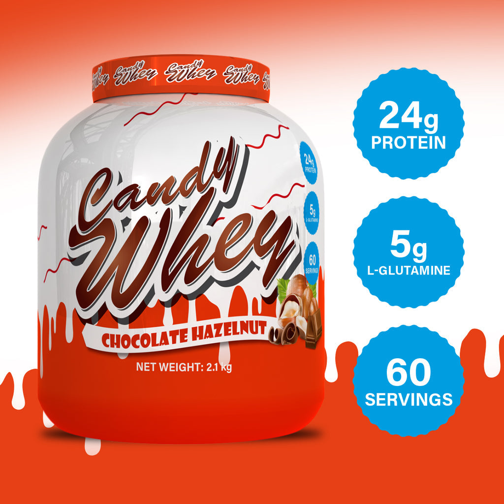 Premium Candy Whey Protein Powder 2.1kg (4.63 lbs) - Delicious Vanilla & Chocolate Flavors for Muscle Recovery & Post-Workout Shakes - Ideal for Gym, Fitness & Bodybuilding Enthusiasts