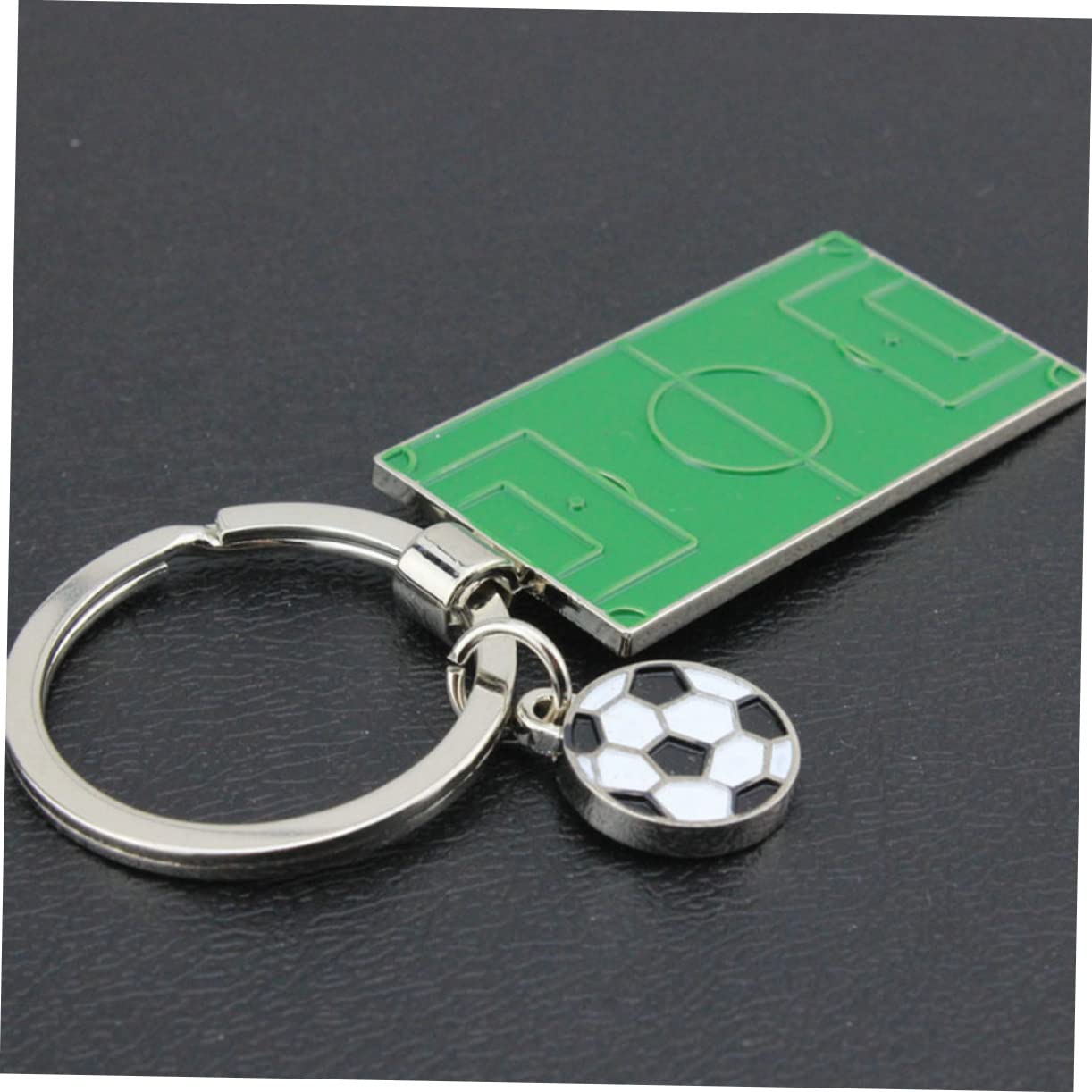 GAROZATION 2-Pack Mini Football Field Keychain - Zinc Alloy Sports Pendant for Keys, Backpacks & Gifts - Perfect for Football Fans, Players & Coaches - Great for Game Day, Fan Gear & Team Spirit