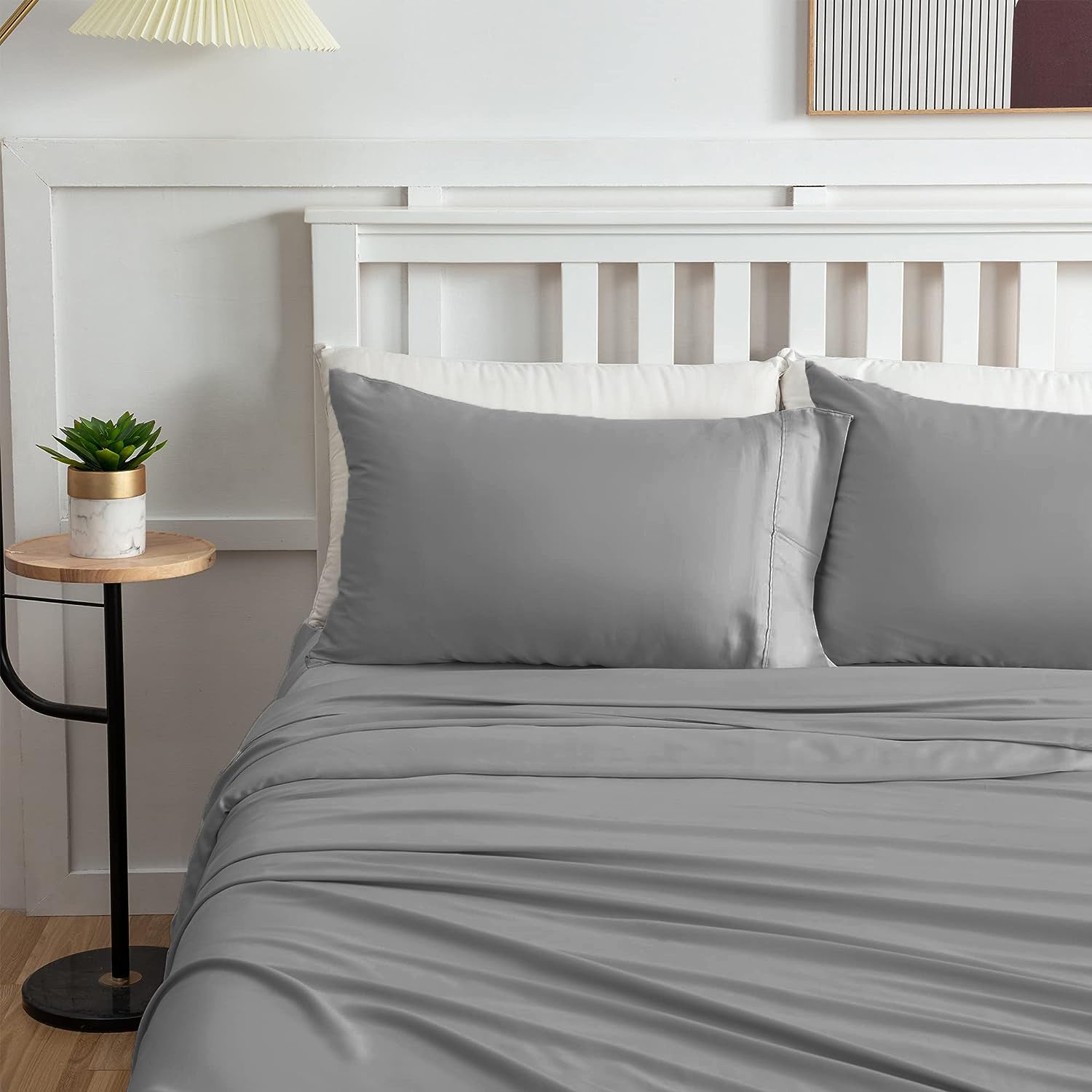 Premium 100% Bamboo Sheet Set 400 Thread Count - Queen Size Bed Sheets for Cool & Breathable Sleep | Luxury Bedding for Hot Sleepers & All-Season Comfort