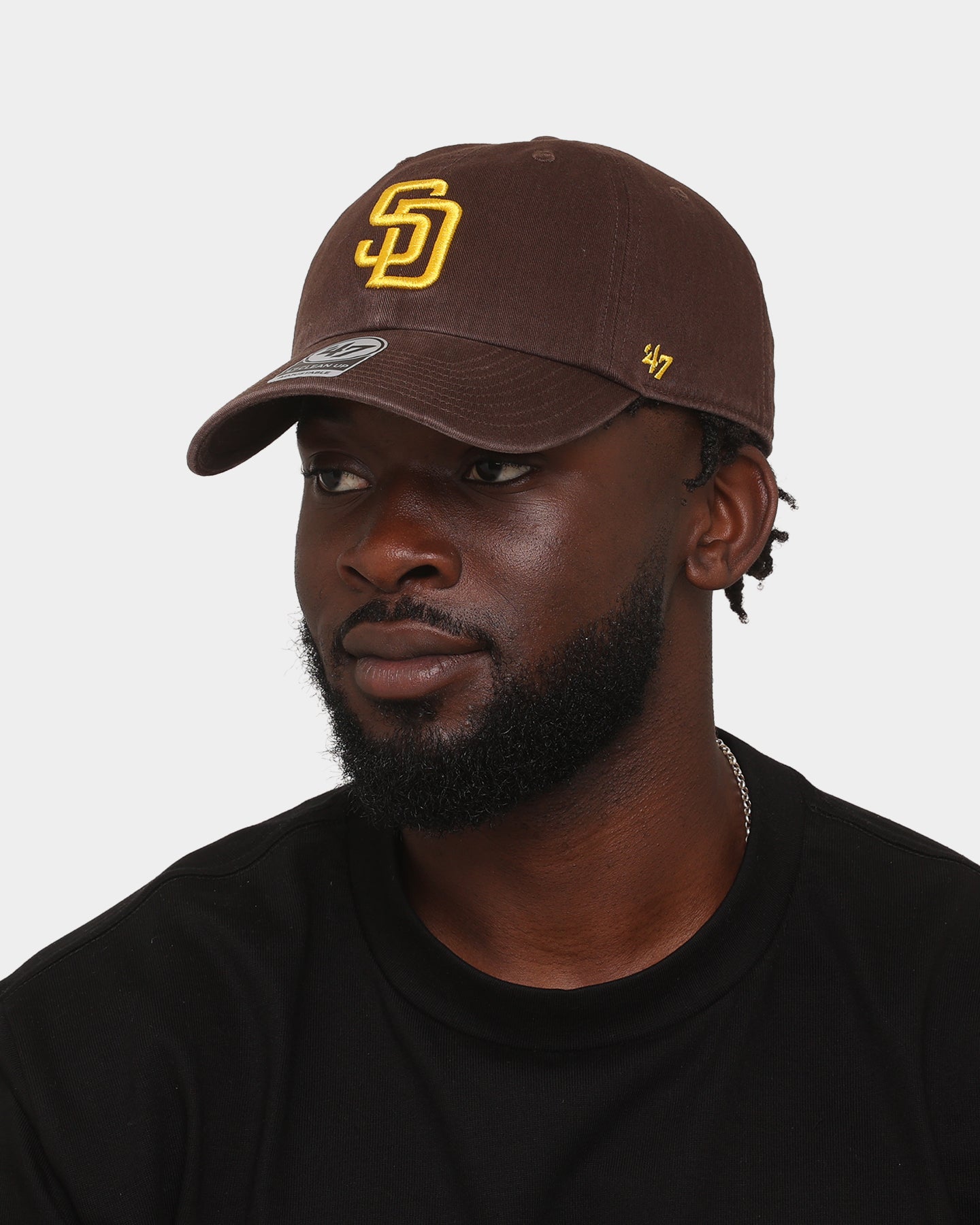 47 Brand San Diego Padres Clean Up Adjustable Strapback Hat - Brown Baseball Cap for Men & Women - Perfect for Games, Outdoor Activities & Casual Wear