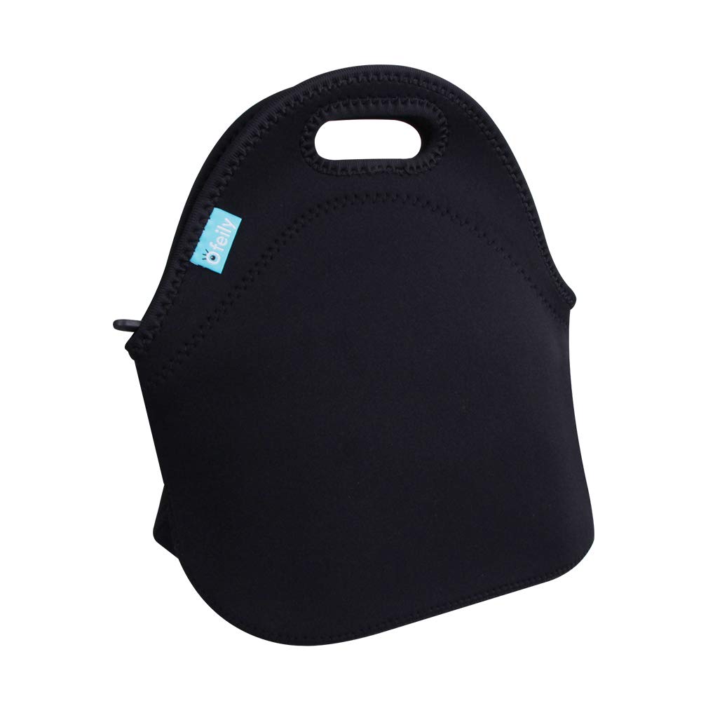 Premium Neoprene Lunch Tote - Insulated Waterproof Lunch Box for Work, School & Picnic - Stylish Reusable Lunch Bag for Women & Moms (Black) - Perfect for Office, Travel & Outdoor Activities