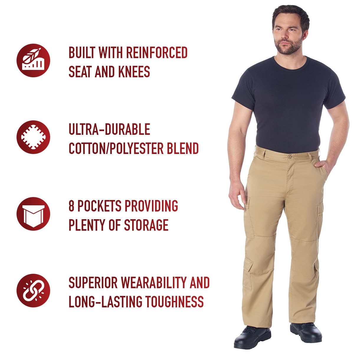 Rothco Vintage Paratrooper Fatigue Pants - Military Cargo Pants with Camouflage Design | Durable Tactical Pants for Outdoor Adventures, Airsoft, and Hiking